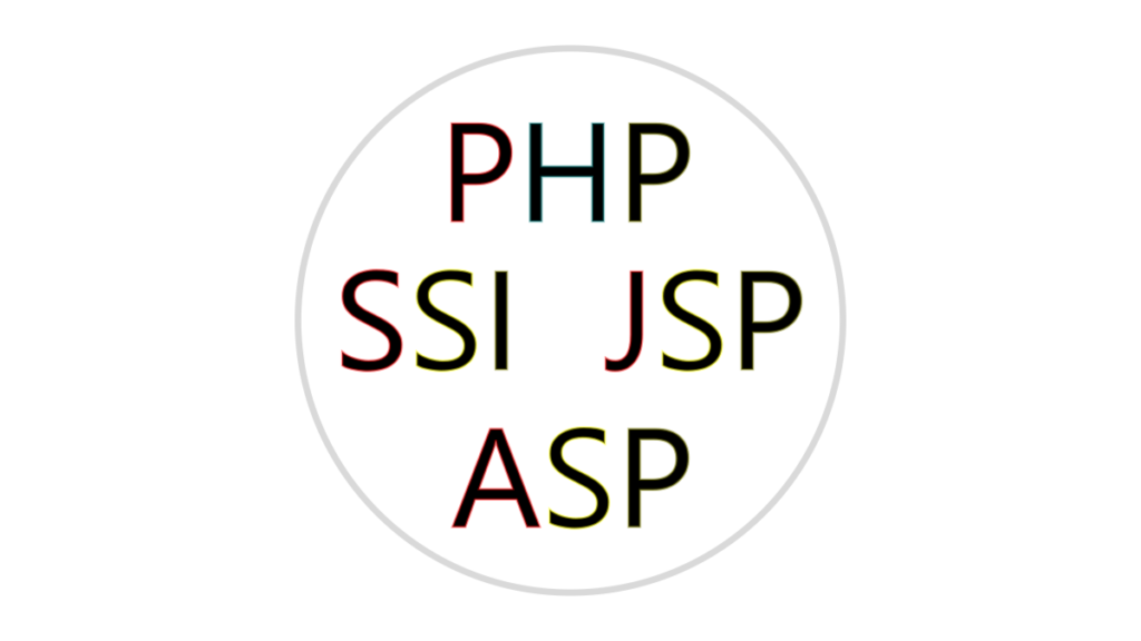 PHP, SSI, ASP, JSP
