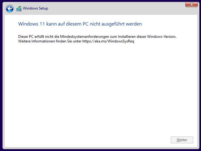 Windows 11: Spezielle Voraussetzungen fehlen